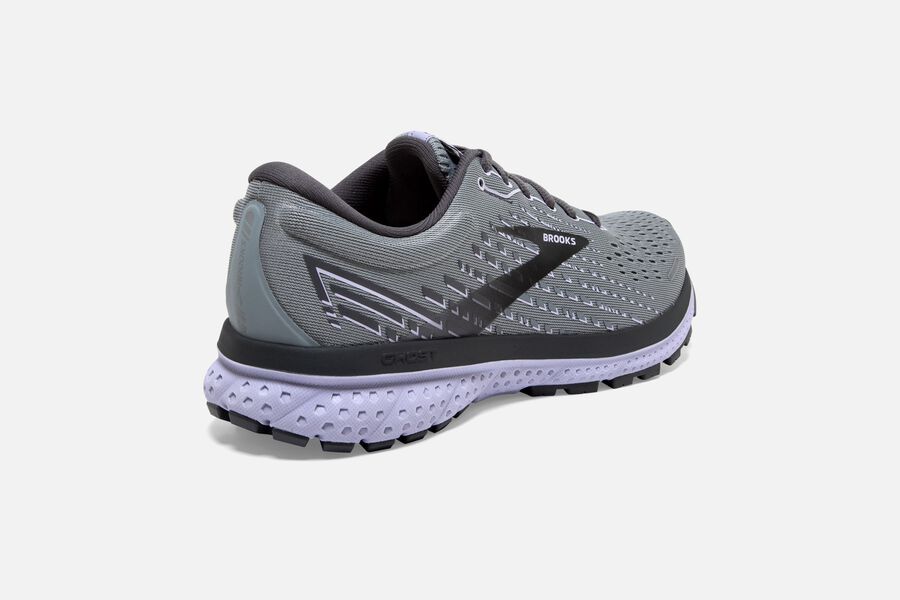 Ghost 13 Road Brooks Running Shoes NZ Womens - Grey/Black/Purple - KRJLYE-495